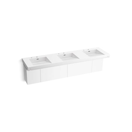 Kohler Constellation 90In Wall-Mount Basin Lavatory System In Glacier White 81031-BPW-KCG
